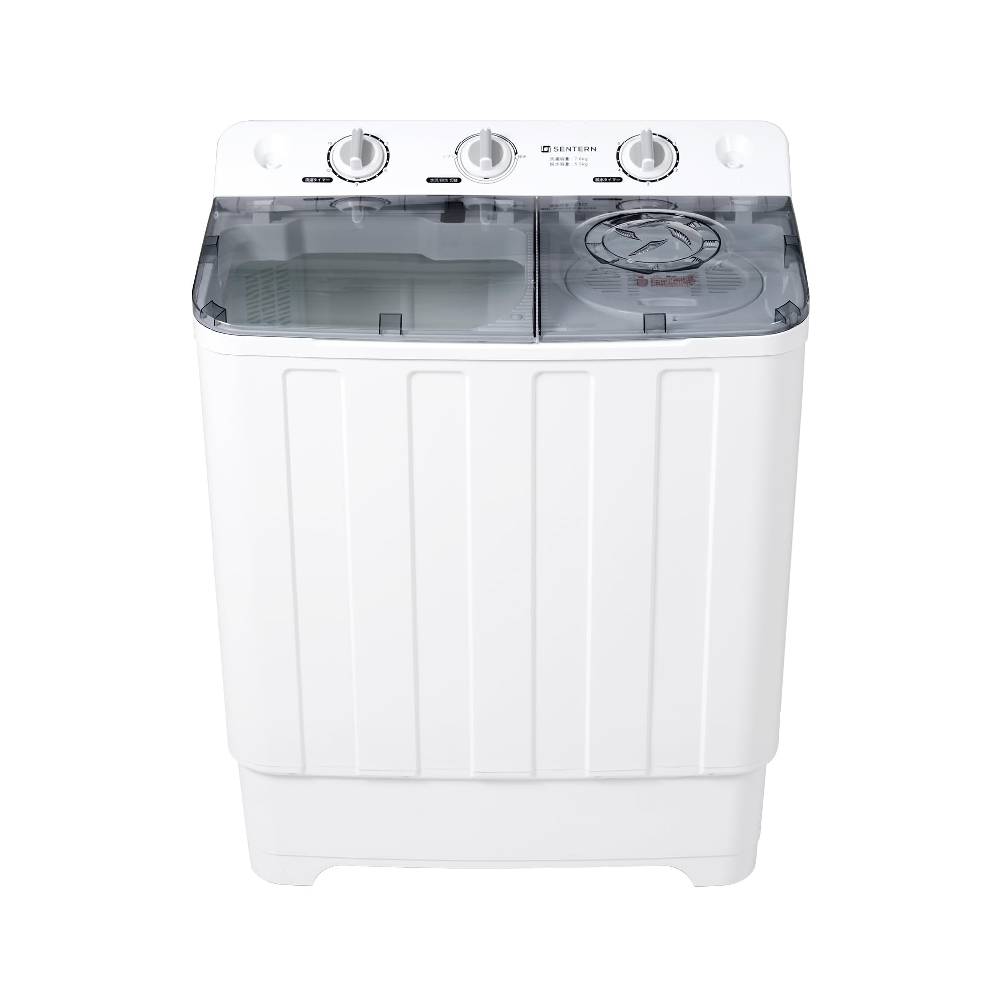 二槽式洗濯機 ホワイト デジタルコントロール Amazon | 二槽式洗濯機 コンパクト設計 一人暮らし用 洗濯容量7.6kg